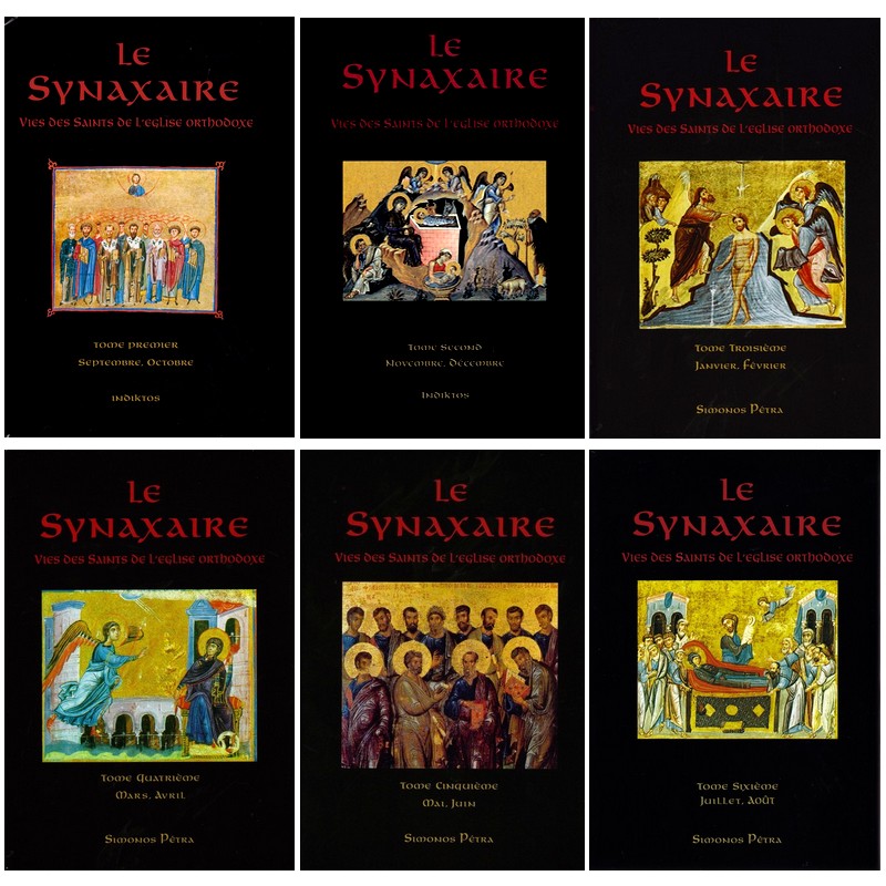 Collection des 6 tomes du Synaxaire