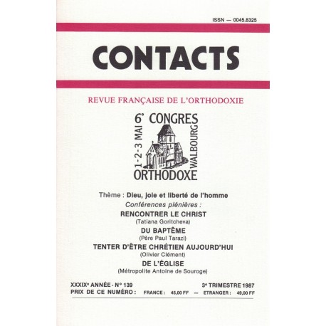 Contacts n° 139