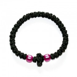 Chapelet orthodoxe en rayonne 33 grains perle rose
