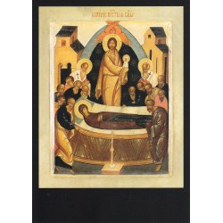 Reproduction icône de Léonide Ouspensky. Dormition de la Mère de Dieu