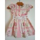 Robe rose avec manches - 6 - 9 mois