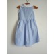 Robe sans manche bleue à fines rayures blanches - 4 - 5 ans