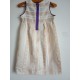 Robe sans manche à rayures tissées couleur sable - 4 - 5 ans