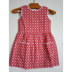 Robe Petits coeurs avec poches - 2 ans