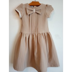 Robe Beige avec manche - 4 ans