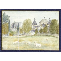 Carte de Noël. Le Monastère