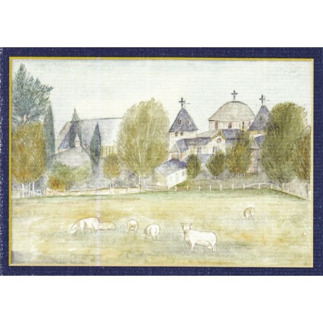 Carte de Noël. Le Monastère