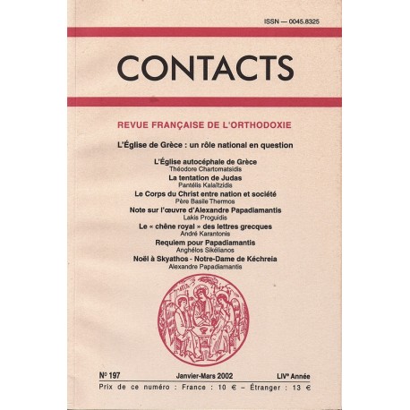 Contacts n° 197. 1° trimestre 2002