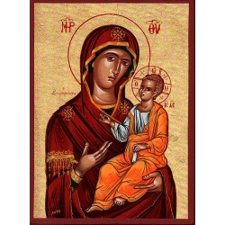 Icône de la Mère de Dieu  Vrefokratousa 9.5 cm x 13 cm