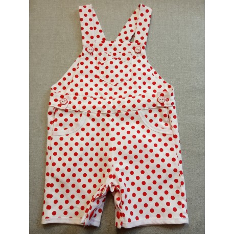 Salopette à  Pois rouge - 3  ans