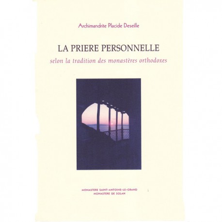 La prière personelle. Placide DESEILLE