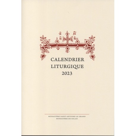 Calendrier liturgique 2023