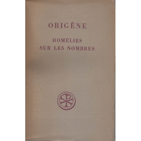 Homélies sur les Nombres - Origène - Occasion