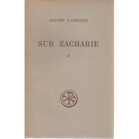 Sur Zacharie II - Didyme l'Aveugle - Occasion