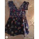 Robe bleue aux petites fleurs - 1 an