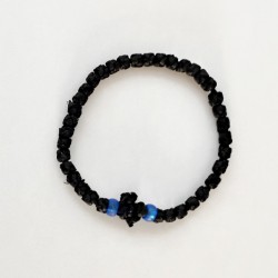 Chapelet orthodoxe 33 grains en rayonne grains bleus