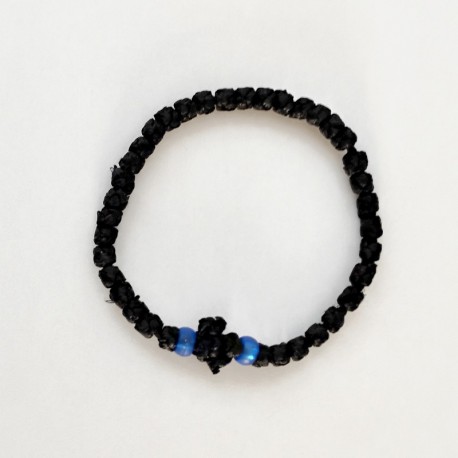 Chapelet orthodoxe 33 grains en rayonne grains bleus