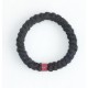 Chapelet en laine 33 grains grain rouge