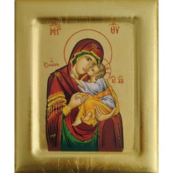 Icône de la Mère de Dieu Eléousa 17 cm x 14 cm