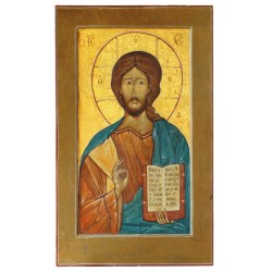 Carte icône du Christ Pantocrator. (marron)