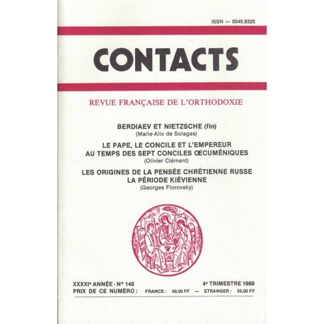 Contacts n° 148. 4° trimestre 1989