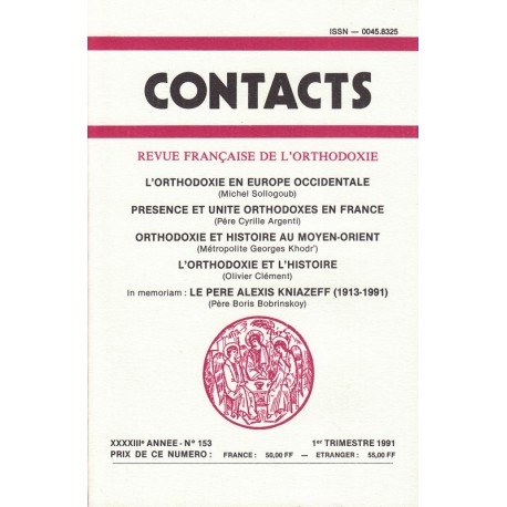 Contacts n° 153. 1° trimestre 1991