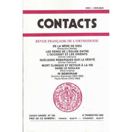 Contacts n° 164. 4° trimestre 1993