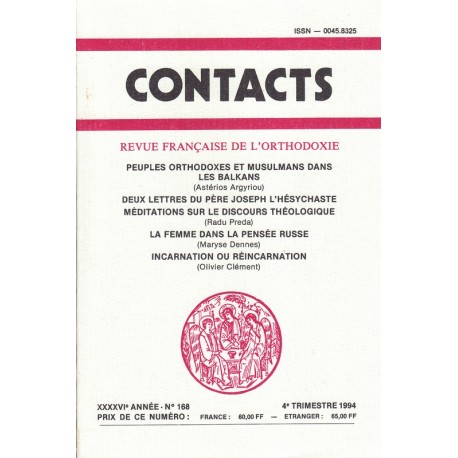 Contacts n° 168. 4° trimestre 1994