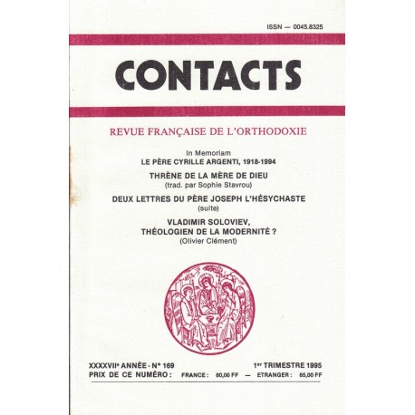 Contacts n° 169. 1° trimestre 1995