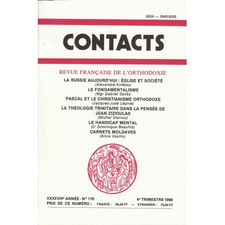 Contacts n° 176. 4° trimestre 1996