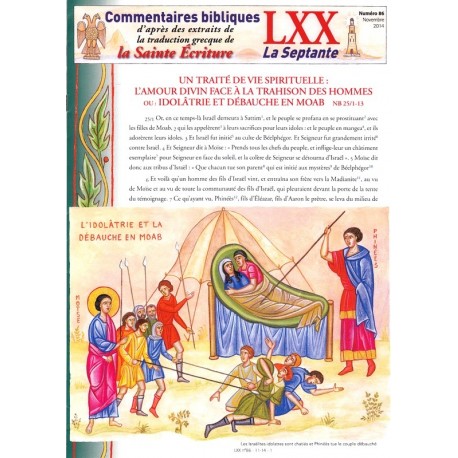 Un traité de vie spirituelle : l'Amour divin face à la trahison des hommes ou: Idolâtrie et débauche en Moab Nb 25/1-13