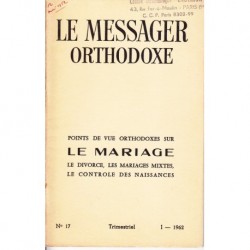 Le messager orthodoxe n° 17 Année 1962